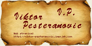 Viktor Pešteranović vizit kartica